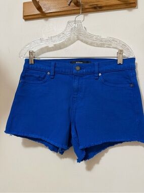 Hudson Jeans Cobalt Blue Denim Cutoff Shorts